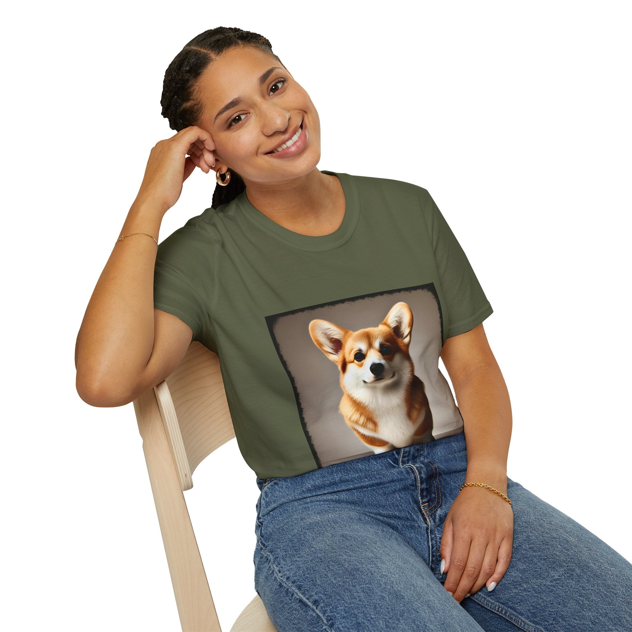 Pembroke Welsh Corgi Poised Pup | Unisex Dog T-Shirt