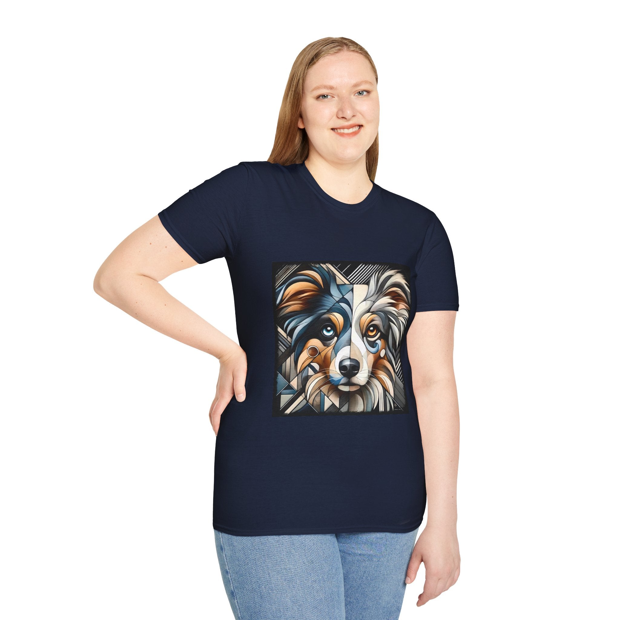 Miniature American Shepherd Merle Geometric | Unisex Dog T-Shirt
