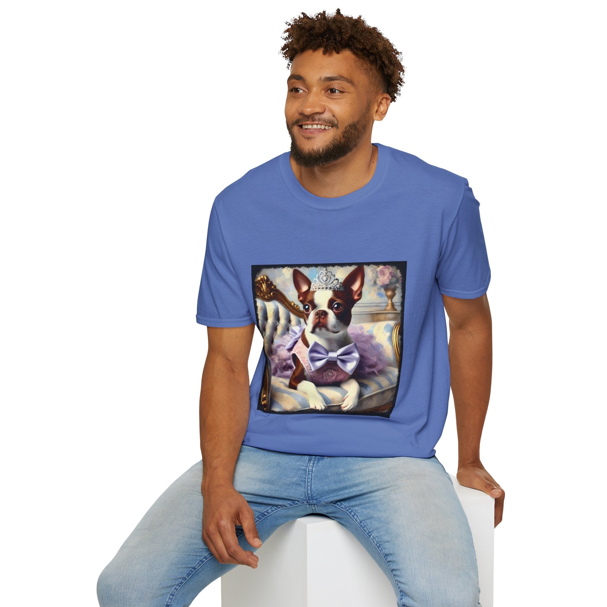 Boston Terrier Purple Princess Classic | Unisex Dog T-Shirt