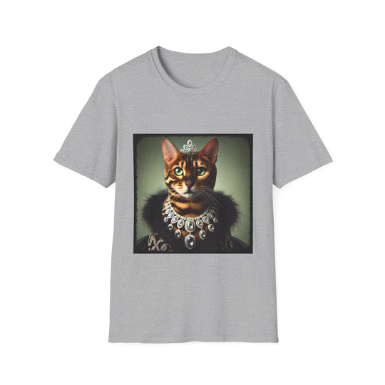 Bengal Cat Diamond Drip design cat lover unisex t-shirt in sport grey