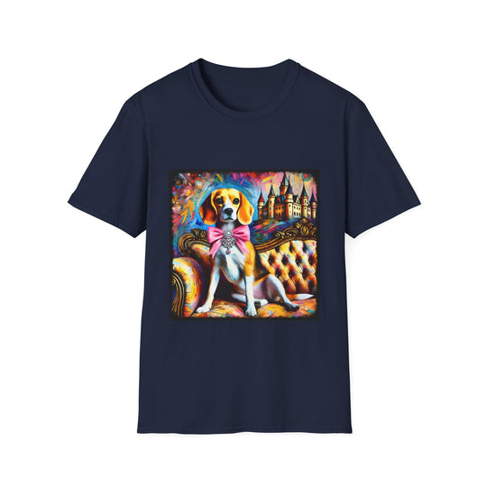 Beagle Diamond Classic design dog lover unisex t-shirt in navy