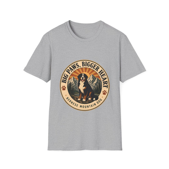 Bernese Mountain Dog Big Paws design dog lover unisex t-shirt in sport grey