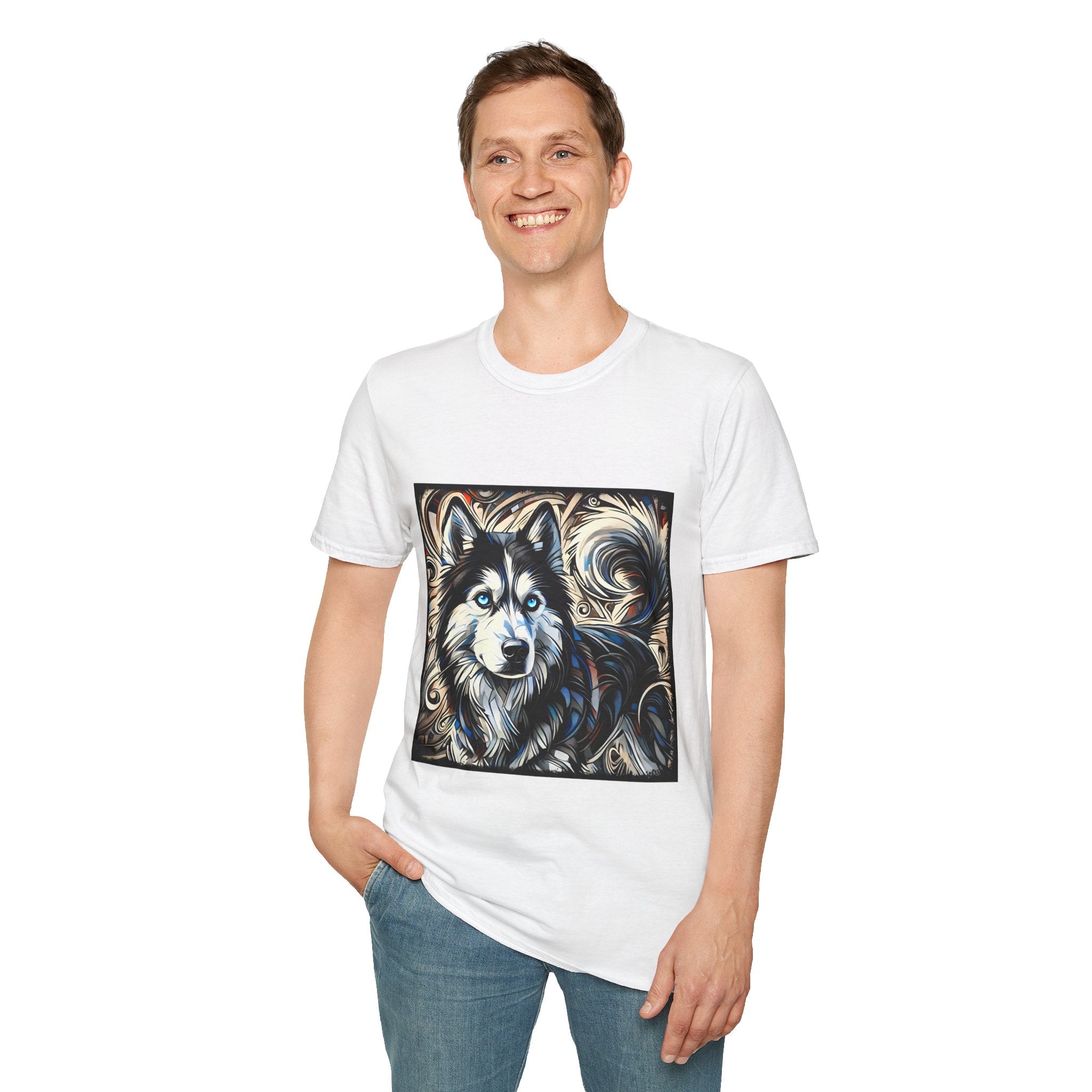 Siberian Husky Ice Swirl | Unisex Dog T-Shirt