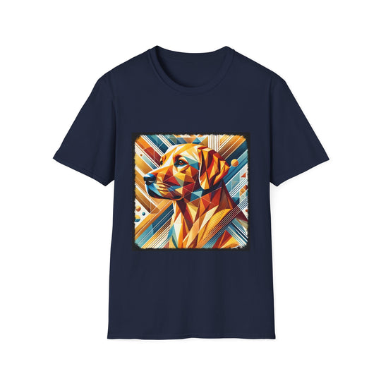 Labrador Retriever Vivid Geometric design dog lover unisex t-shirt in navy
