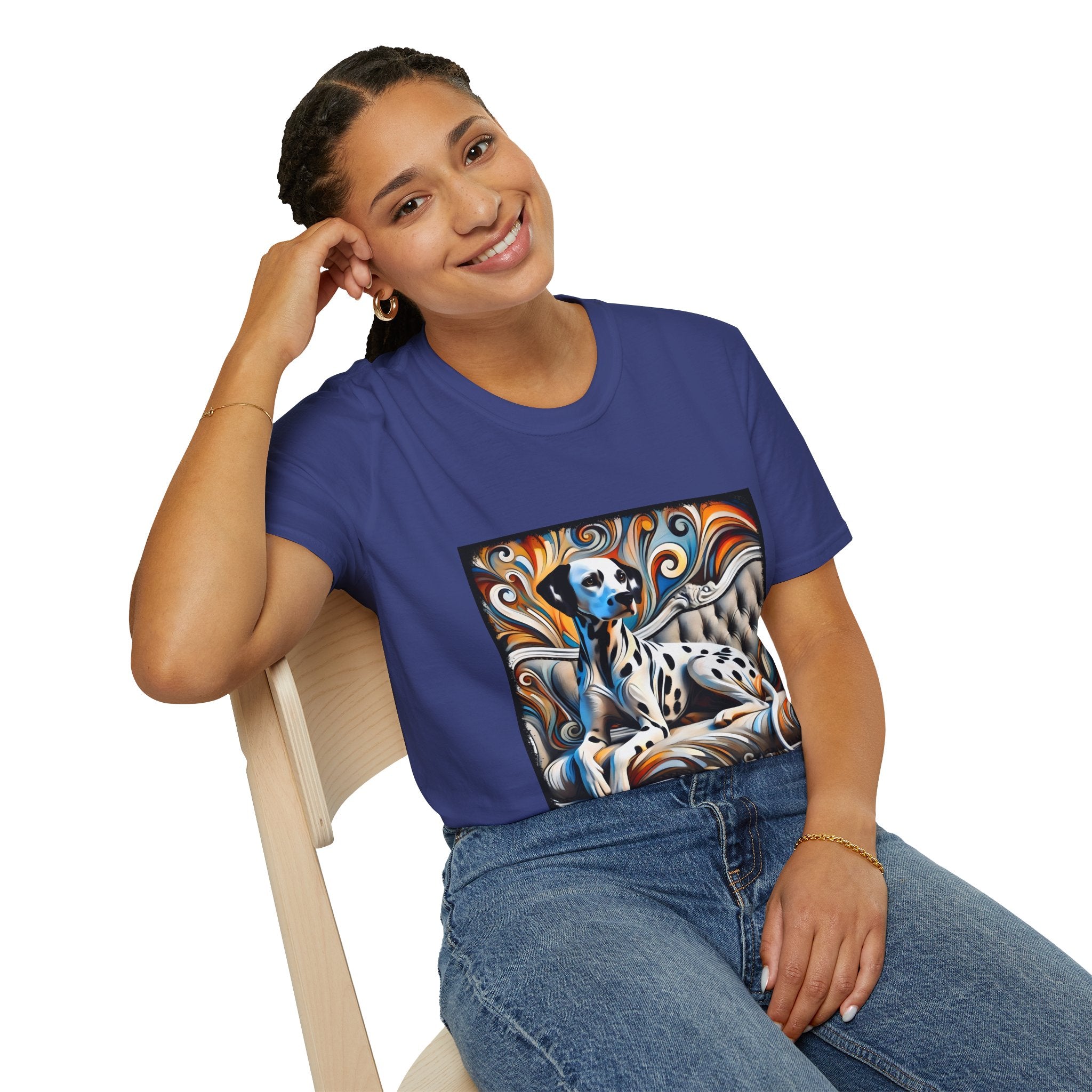 Dalmatian vivid Swirl | Unisex Dog T-Shirt