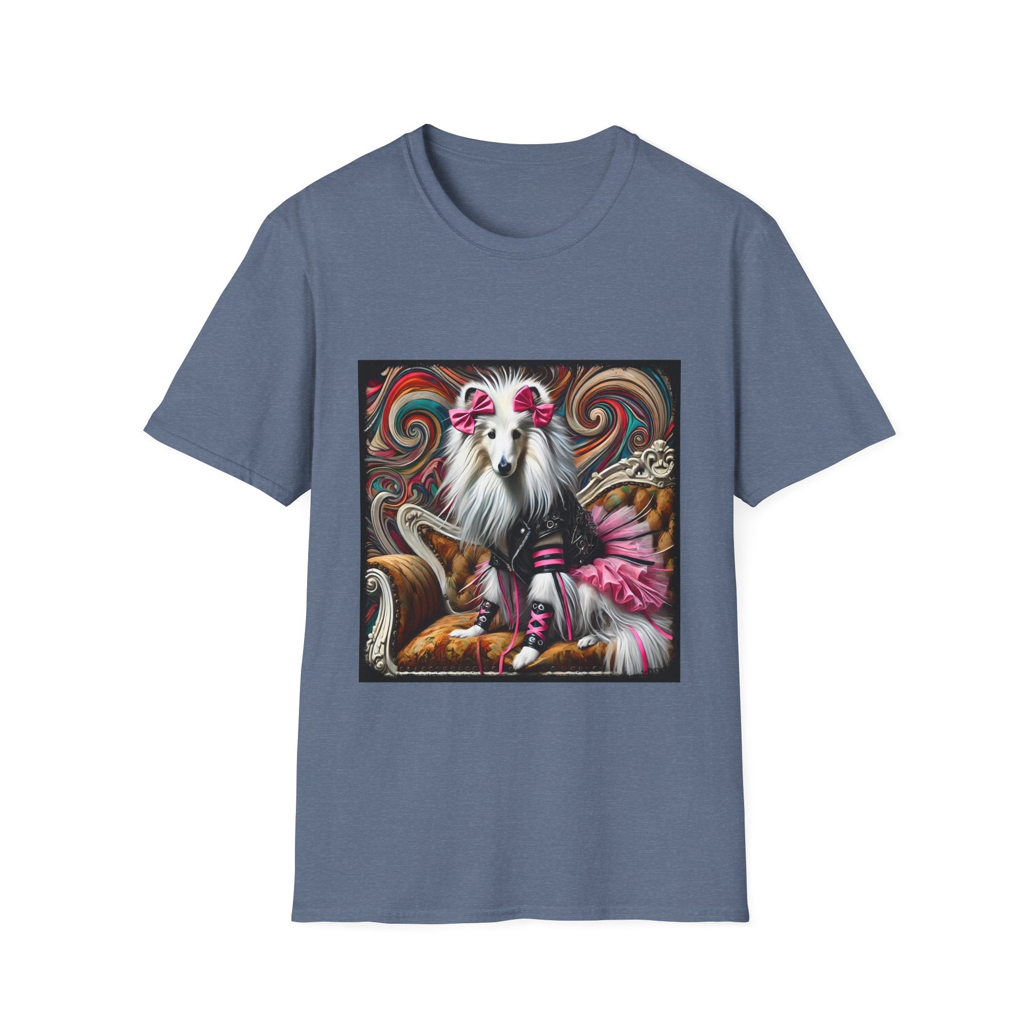 Collie Pink Rocker | Unisex Dog T-Shirt
