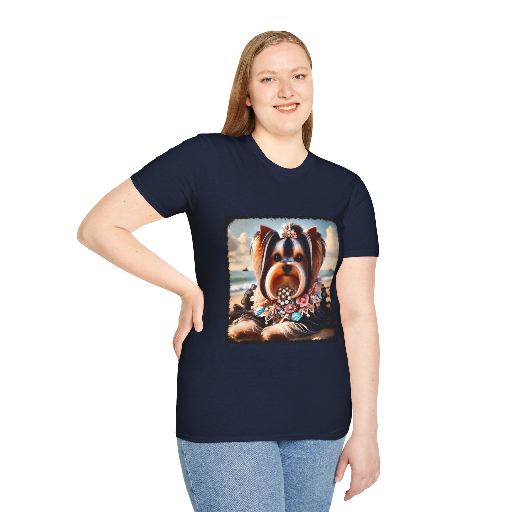 Yorkshire Terrier Seashell Siren | Unisex Dog T-Shirt
