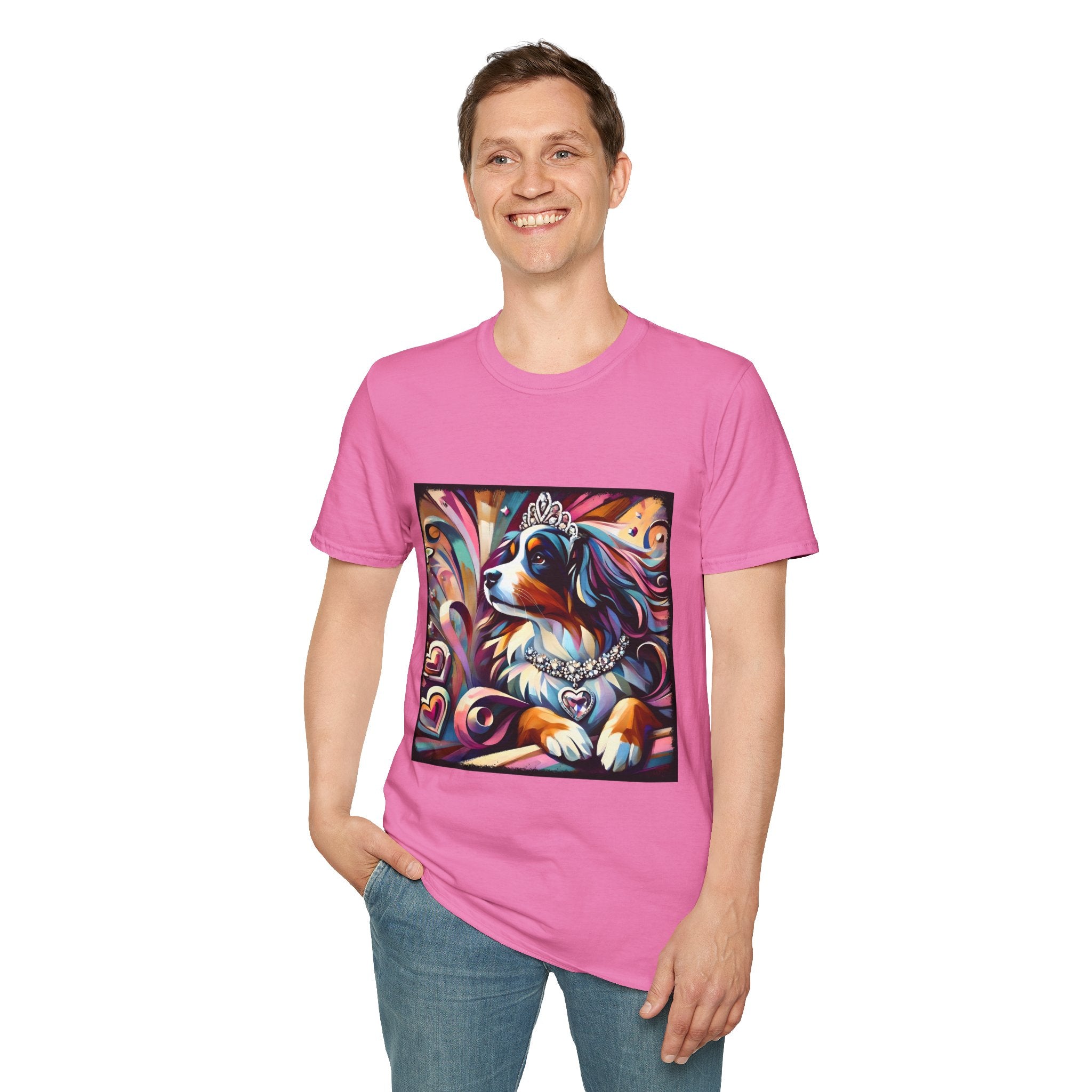 Bernese Mountain Dog Diamond Heart Swirl | Unisex Dog T-Shirt