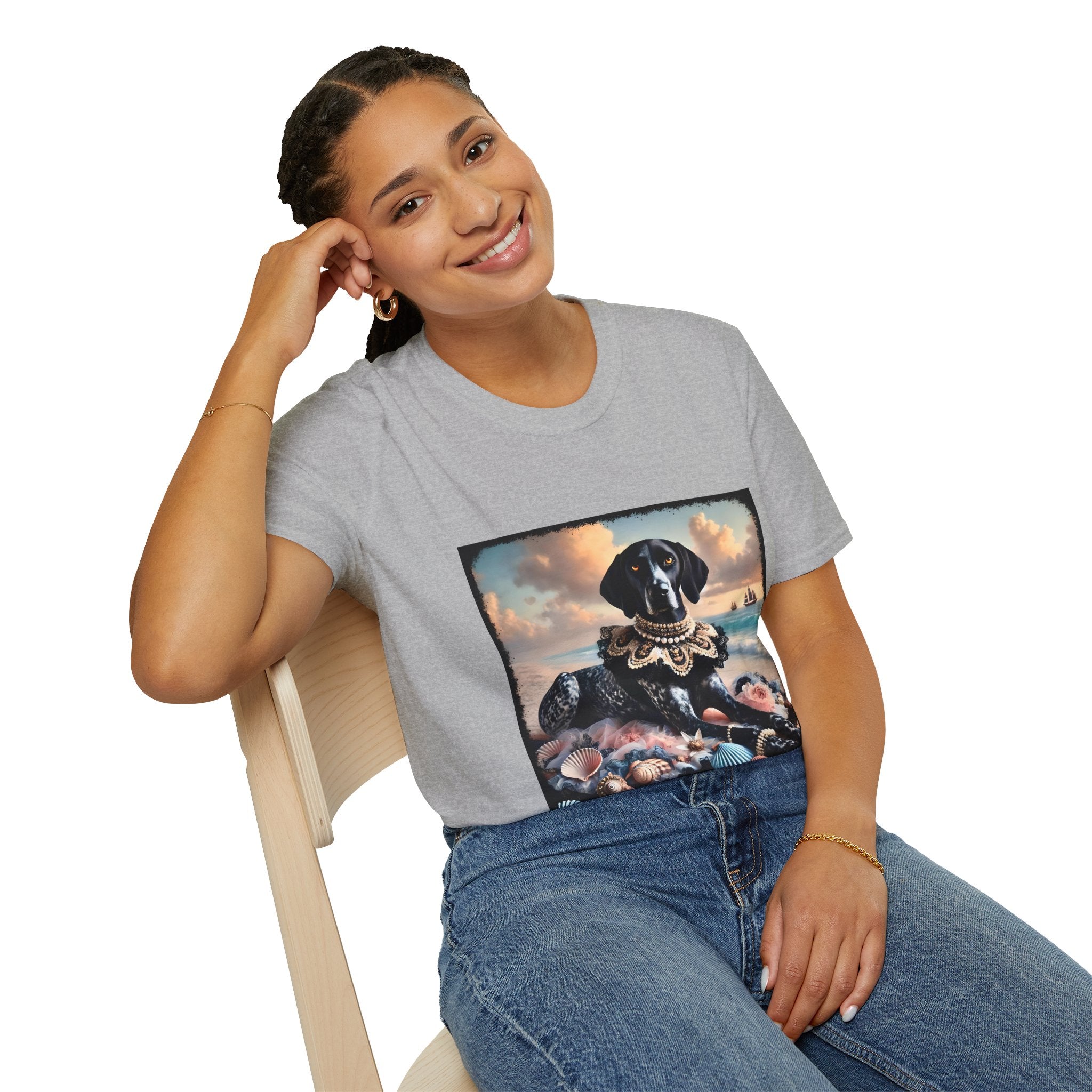 German Shorthaired Pointer Seashell Siren | Unisex Dog T-Shirt
