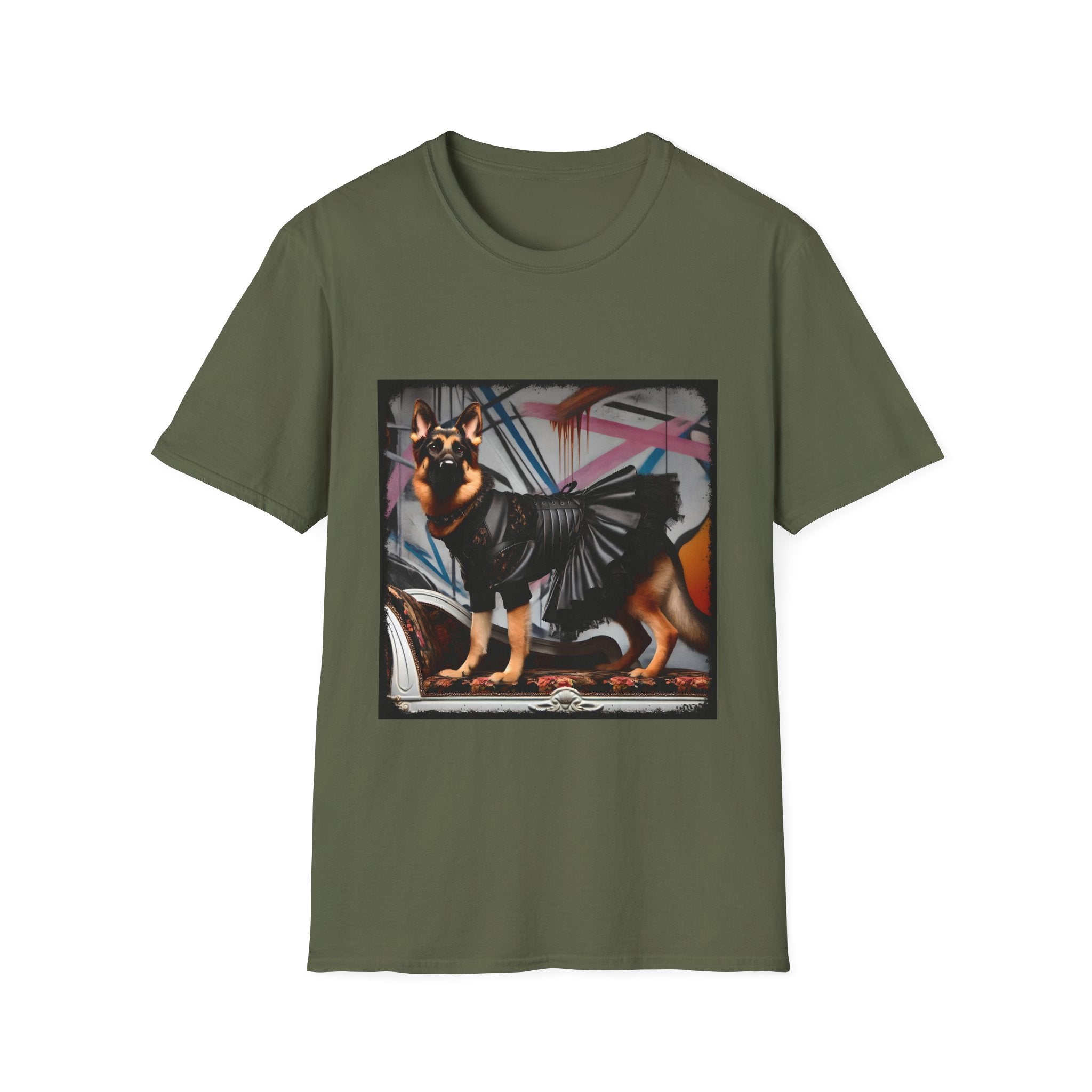 German Shepherd Leather Rebel | Unisex Dog T-Shirt
