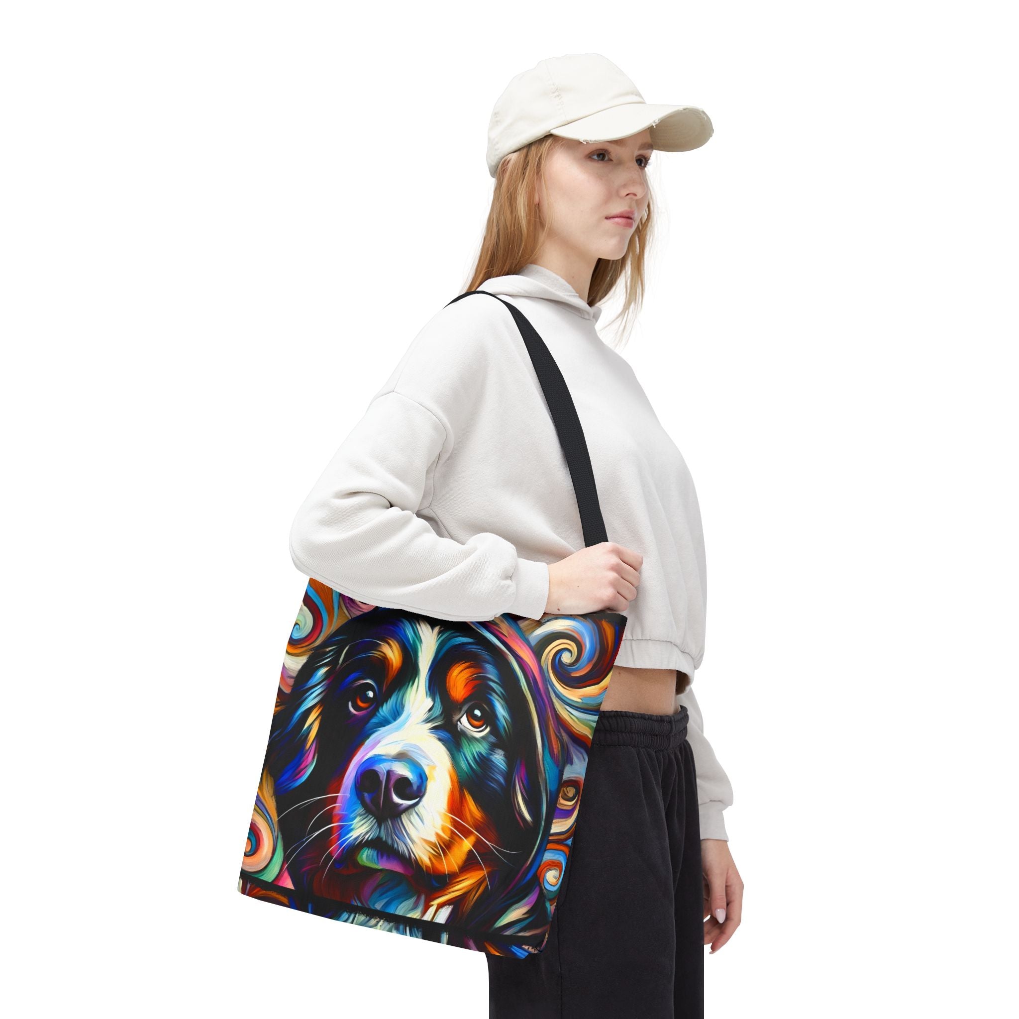 Bernese Mountain Dog Tote Bag | Relaxed Swirl Dog Lover Gift