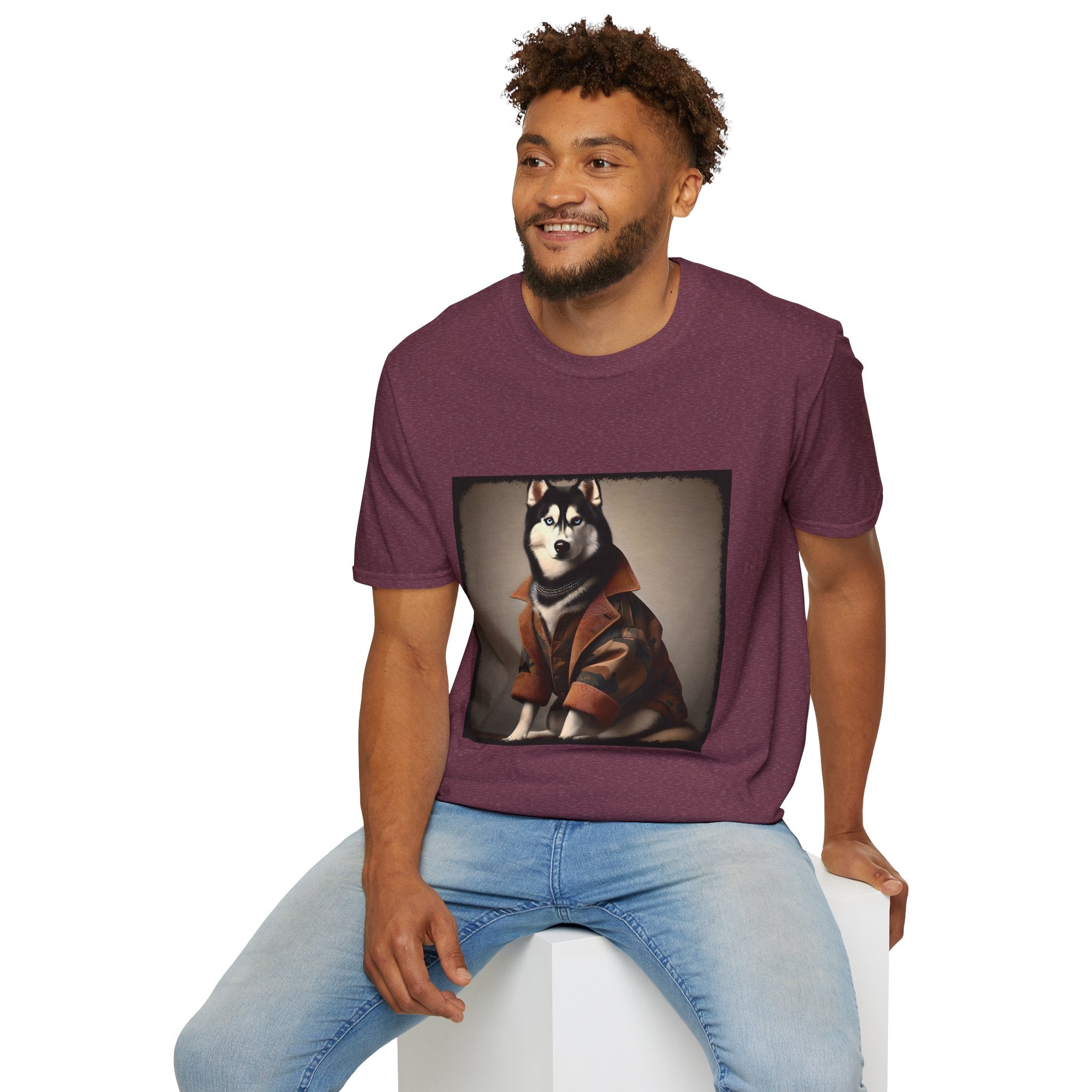 Siberian Husky Camo Cutie | Unisex Dog T-Shirt
