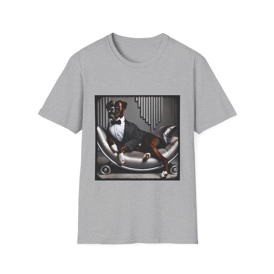 Boxer Classic Charm design dog lover unisex t-shirt in sport grey