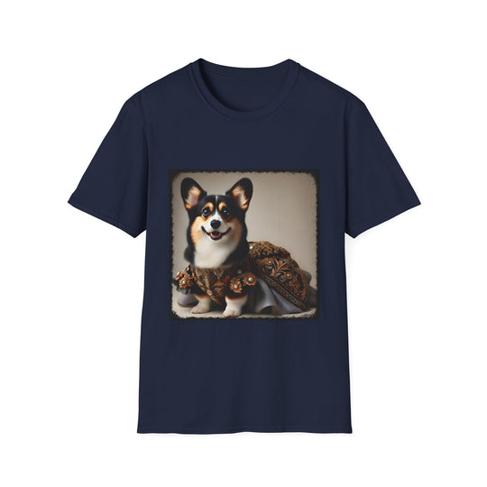 Pembroke Welsh Corgi Ballroom Babe design dog lover unisex t-shirt in navy