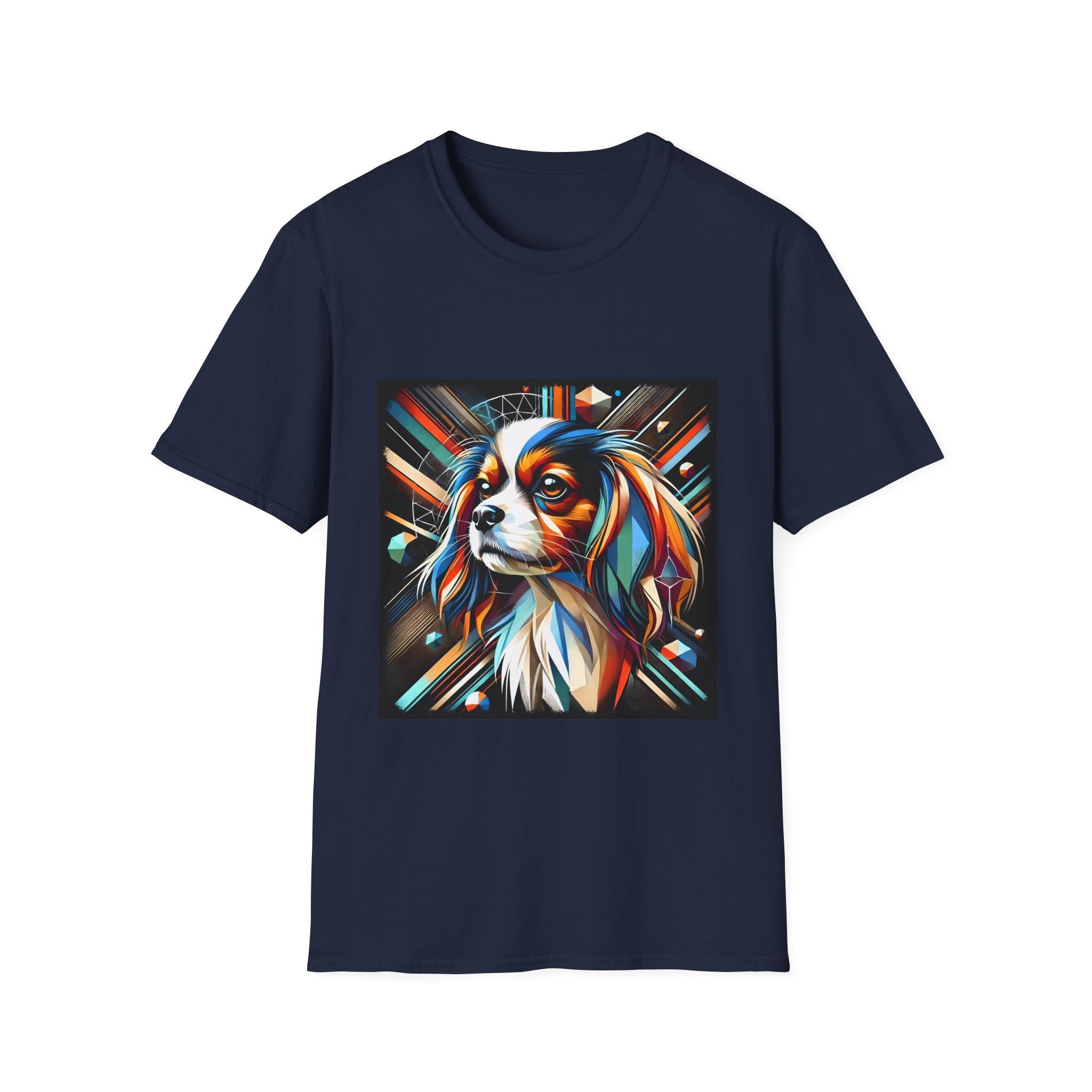 Cavalier King Charles Spaniel Multicolored Geometric | Unisex Dog T-Shirt