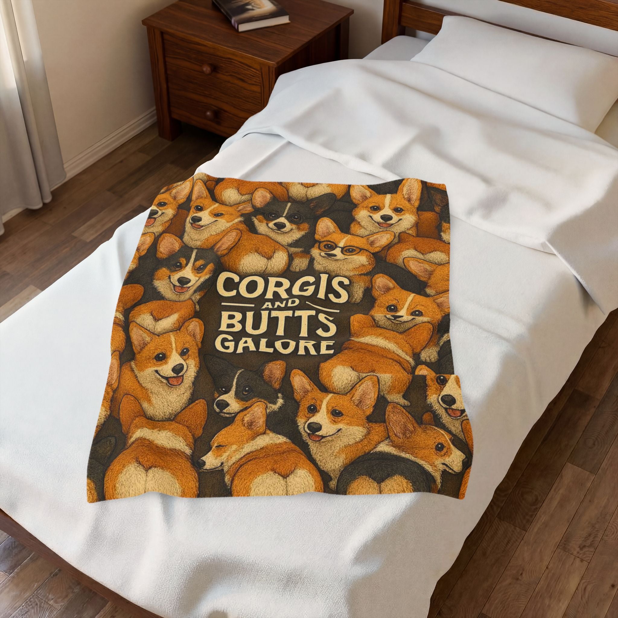 Pembroke Welsh Corgi Blanket | Corgi Butts Galore Dog Lover Gift