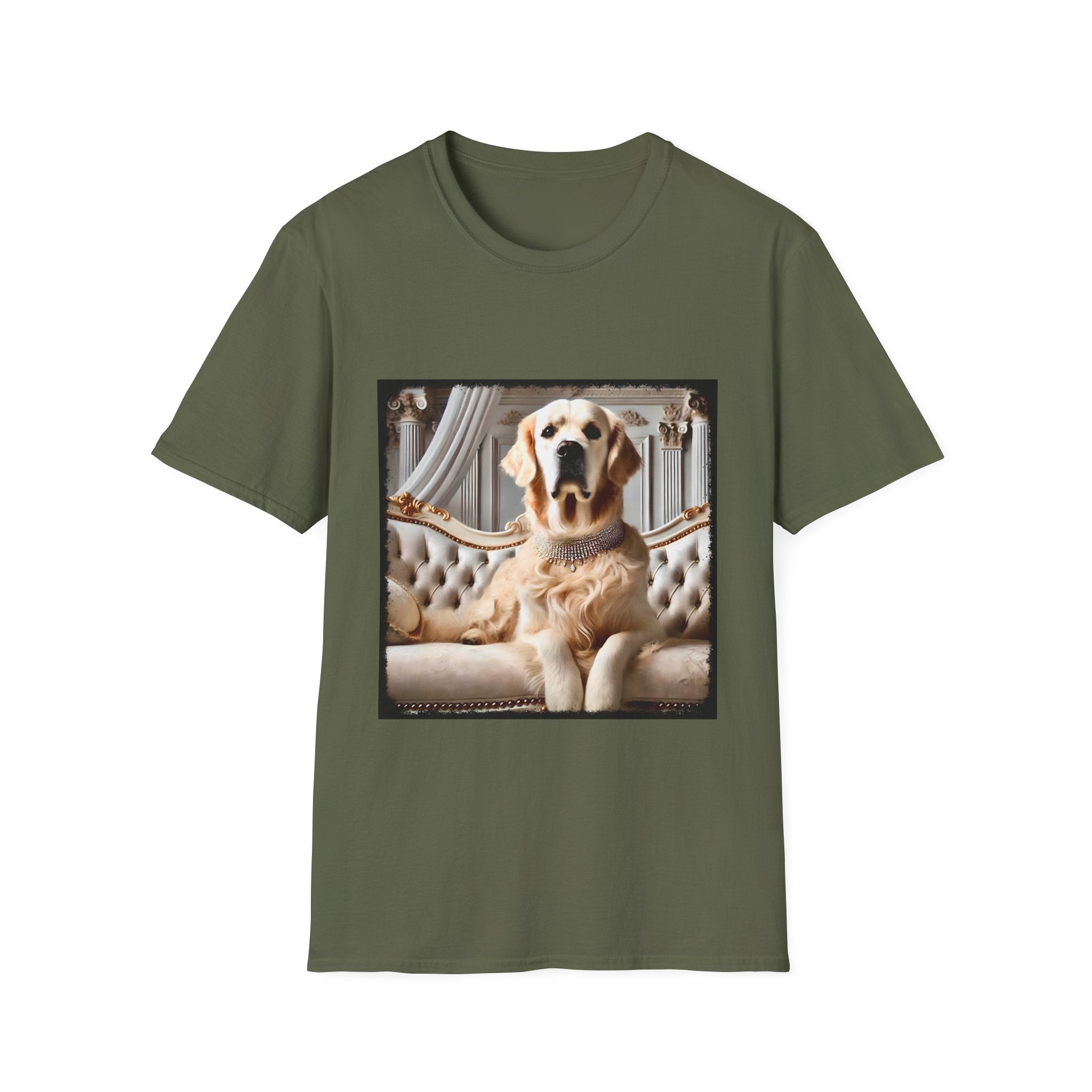 Golden Retriever Supreme Style design dog lover unisex t-shirt in military green