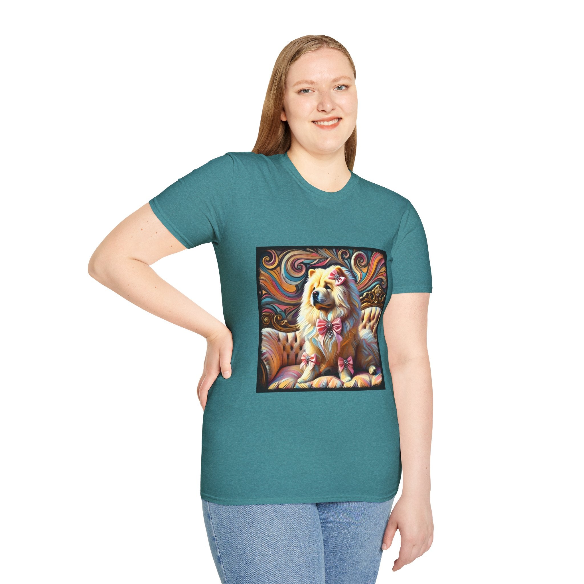 Chow Chow Pink Swirl | Unisex Dog T-Shirt