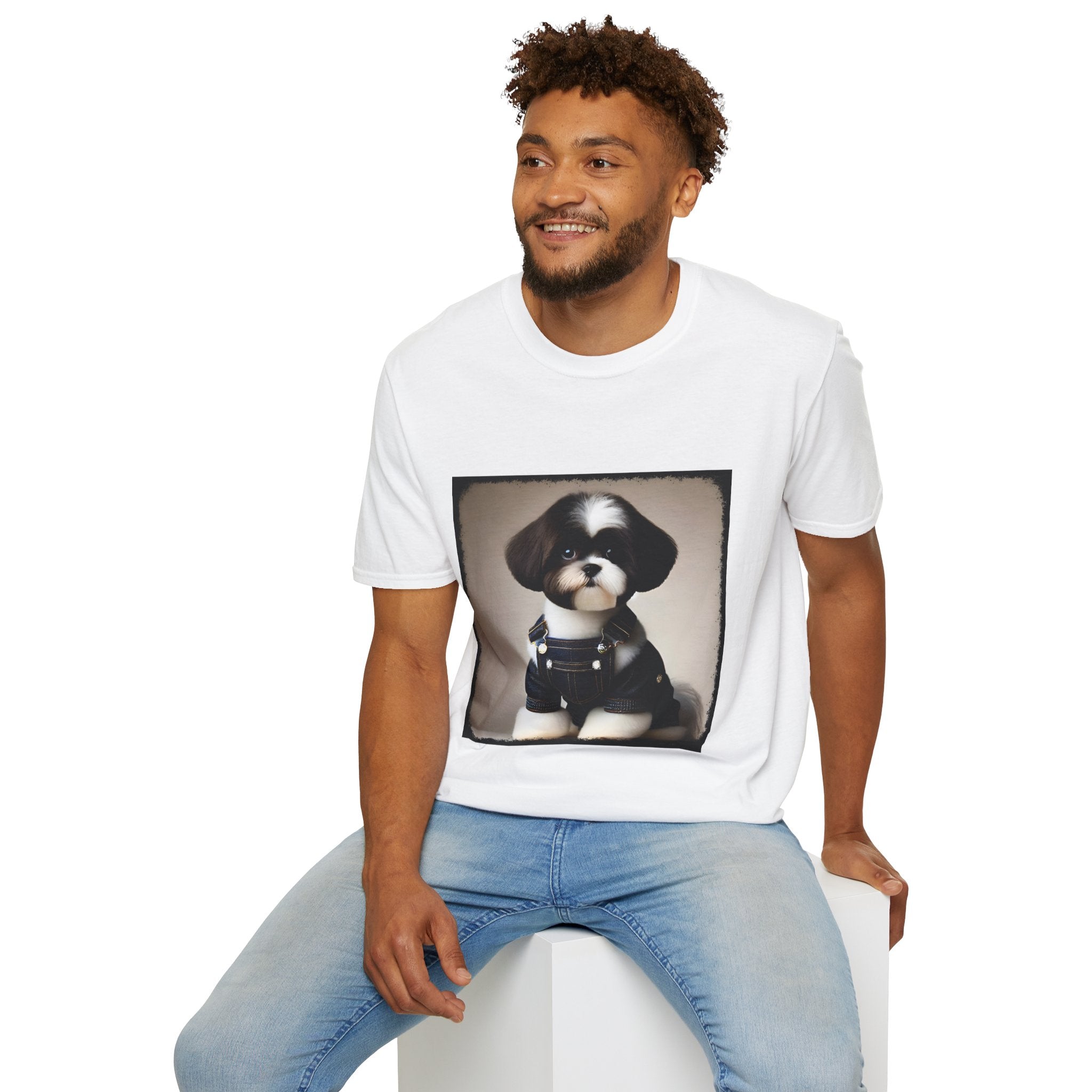 Shih Tzu Denim Darling | Unisex Dog T-Shirt