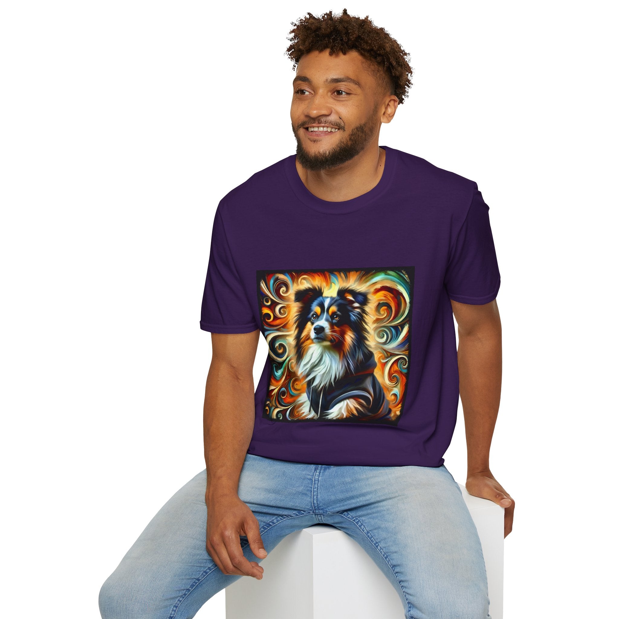 Miniature American Shepherd Street Swirl | Unisex Dog T-Shirt