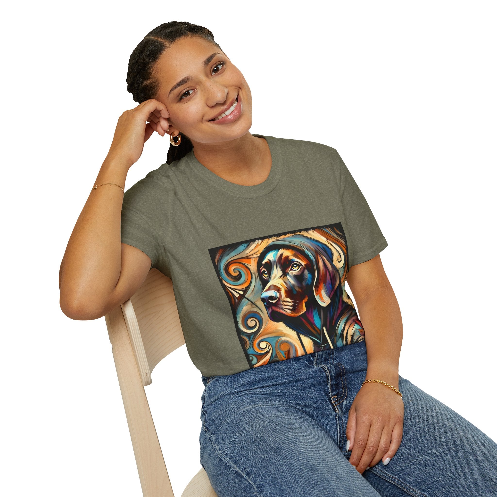 German Shorthaired Pointer Relaxed Swirl | Unisex Dog T-Shirt