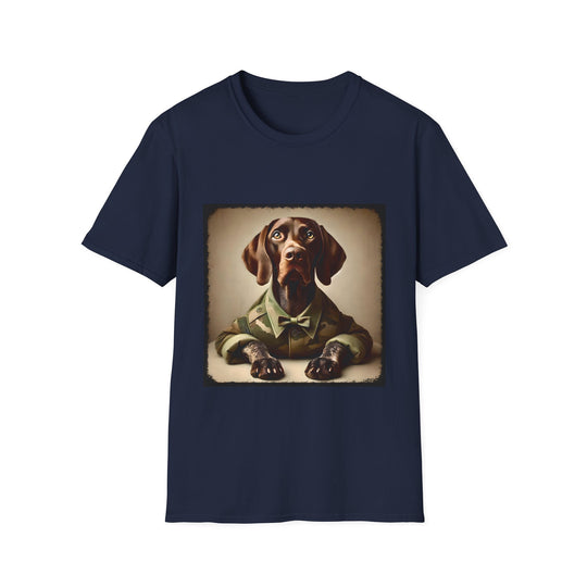 German Shorthaired Pointer Camo Slay design dog lover unisex t-shirt in navy