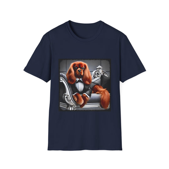 Cavalier King Charles Spaniel Old Money design dog lover unisex t-shirt in navy
