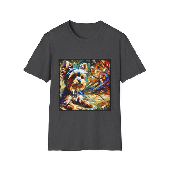 Yorkshire Terrier Multicolored Classic design dog lover unisex t-shirt in dark heather