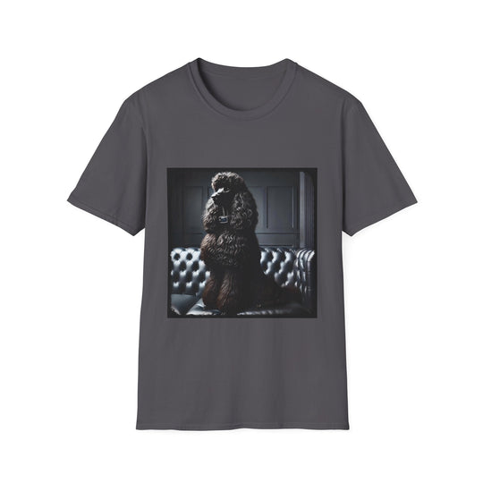 Poodle Modern Muse design dog lover unisex t-shirt in charcoal
