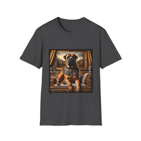 Bullmastiff Posh Prince design dog lover unisex t-shirt in dark heather