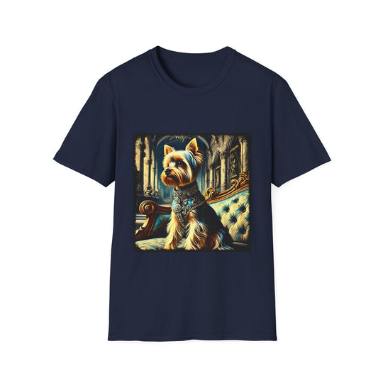 Yorkshire Terrier Royal Blue design dog lover unisex t-shirt in navy