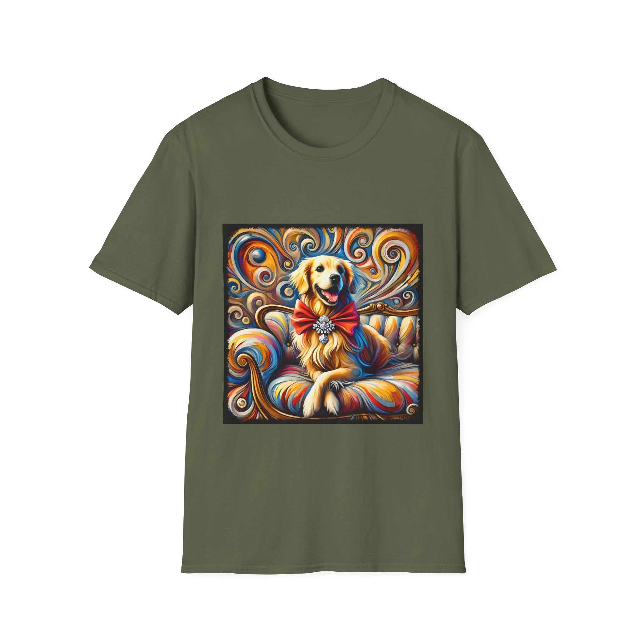 Golden Retriever Shirt | Happy Dog Swirl Dog Lover Tee