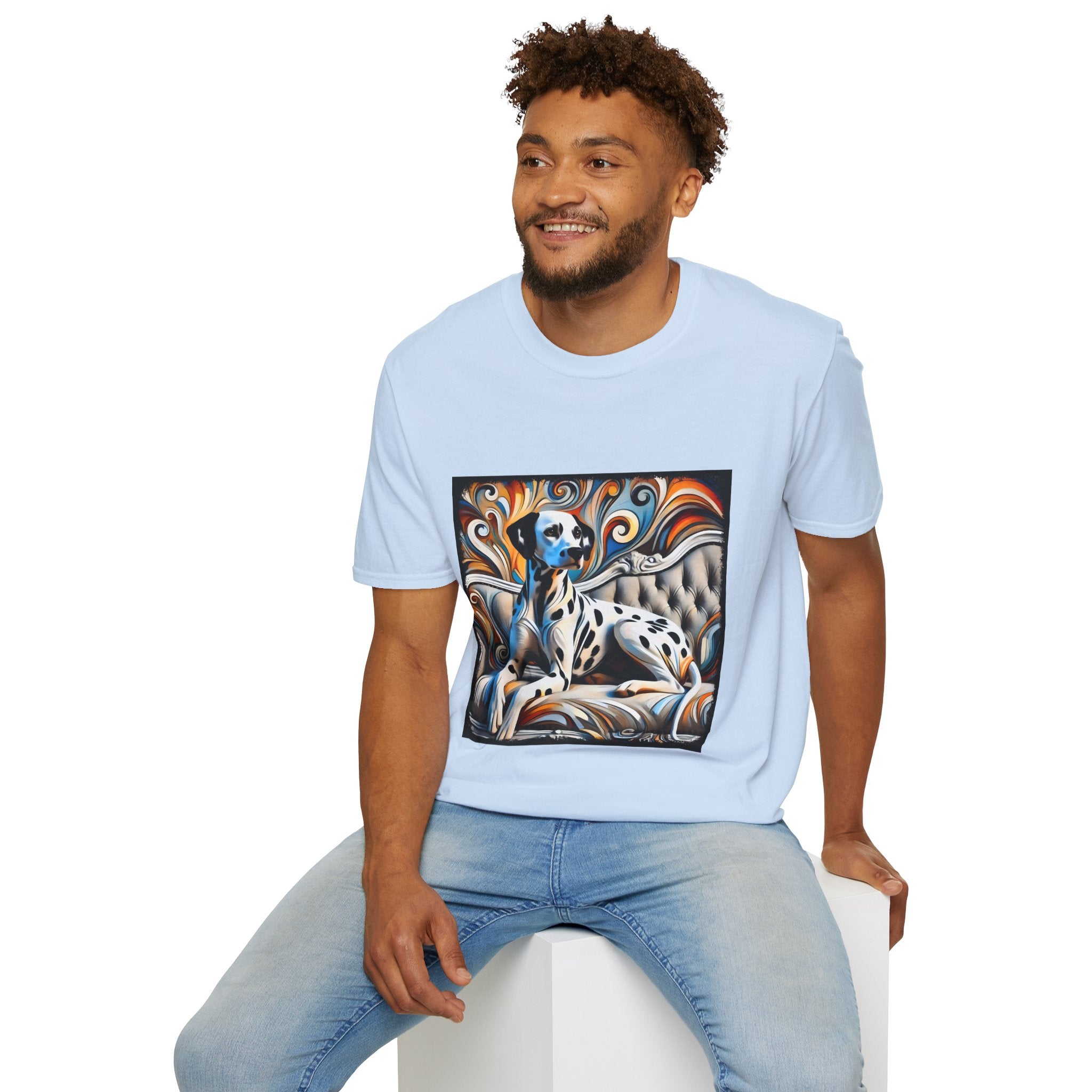 Dalmatian vivid Swirl | Unisex Dog T-Shirt