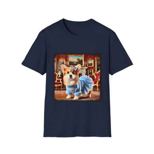 Pembroke Welsh Corgi Luxe Life design dog lover unisex t-shirt in navy