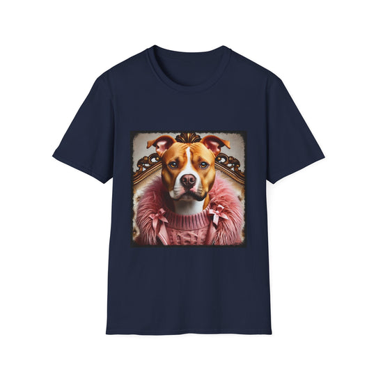 American Pit Bull Terrier Platinum Pup design dog lover unisex t-shirt in navy