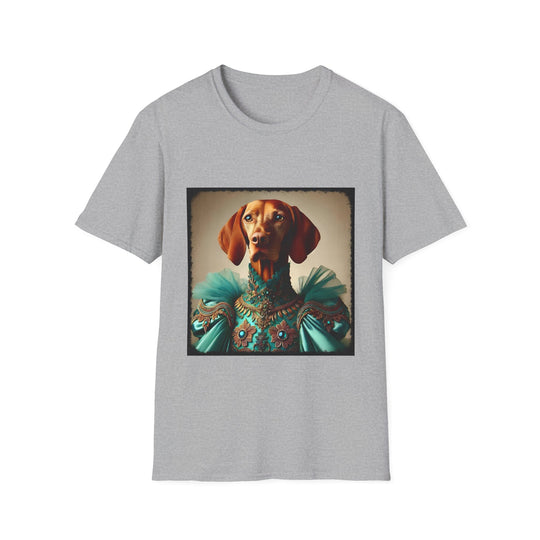 Vizsla Emerald Queen design dog lover unisex t-shirt in sport grey