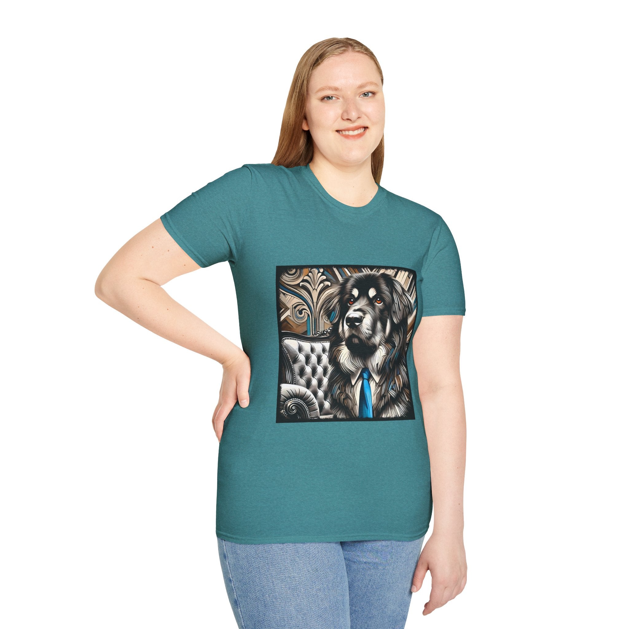 Tibetan Mastiff B&W Bold Eyes | Unisex Dog T-Shirt