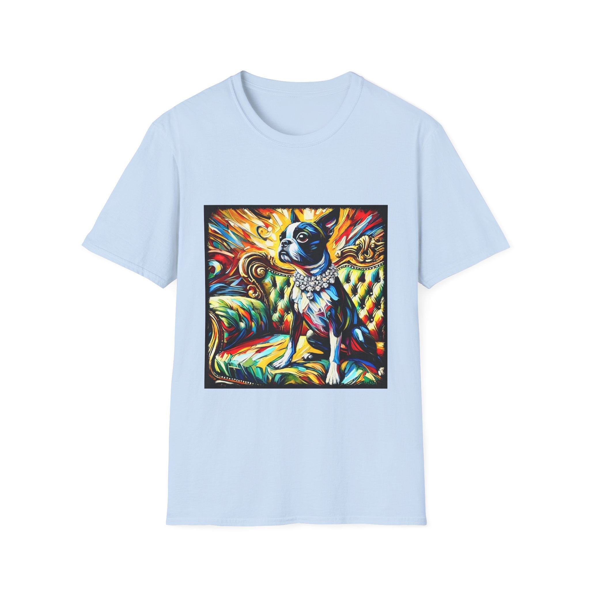 Boston Terrier Sunburst Swirl | Unisex Dog T-Shirt