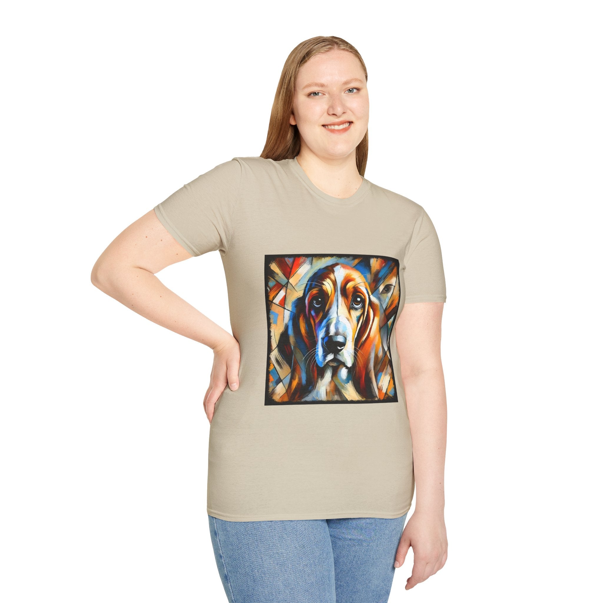 Basset Hound Bold Swirl | Unisex Dog T-Shirt