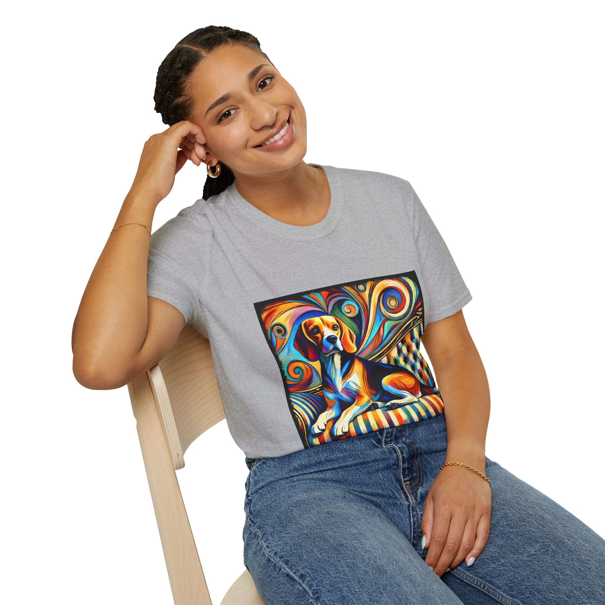 Beagle Vivid Sun Swirl  | Unisex Dog T-Shirt