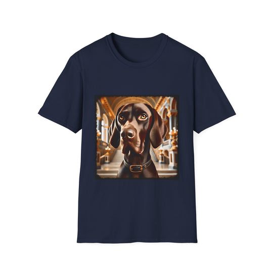 German Shorthaired Pointer Noble Hound design dog lover unisex t-shirt in navy