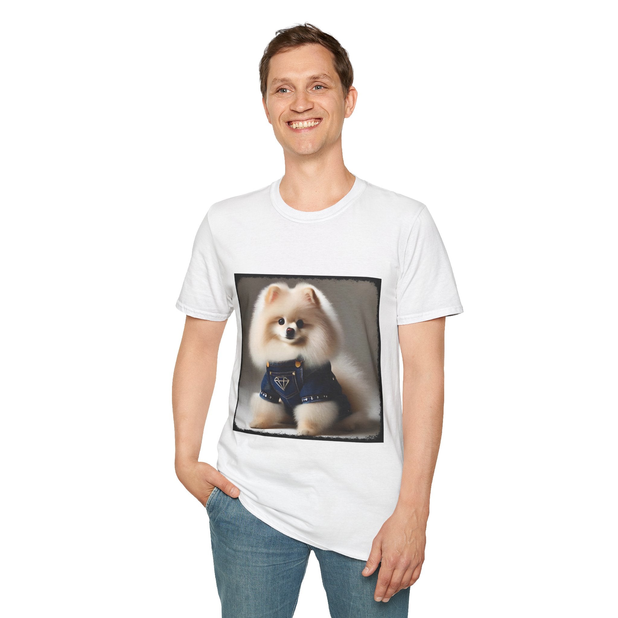 Pomeranian Pure Denim | Unisex Dog T-Shirt