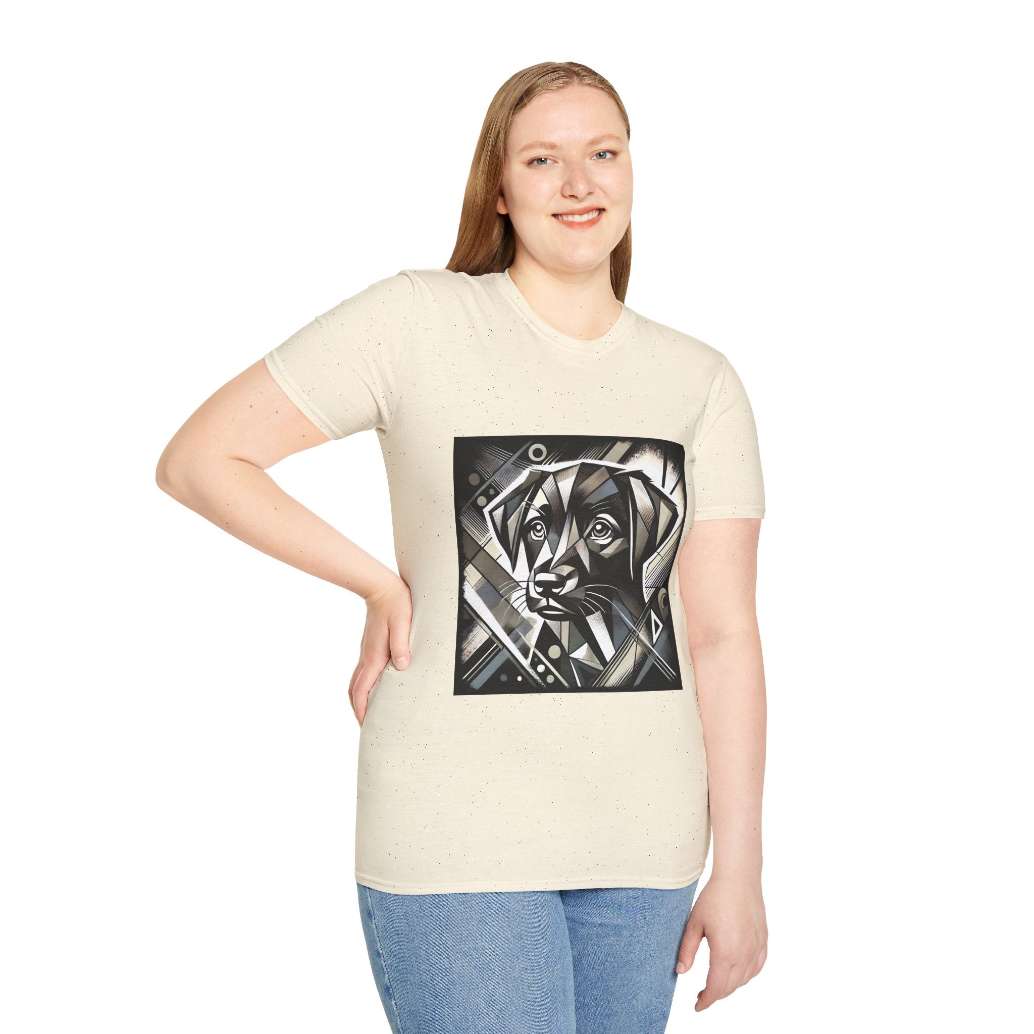 Labrador Retriever B&W Bold Geometric | Unisex Dog T-Shirt