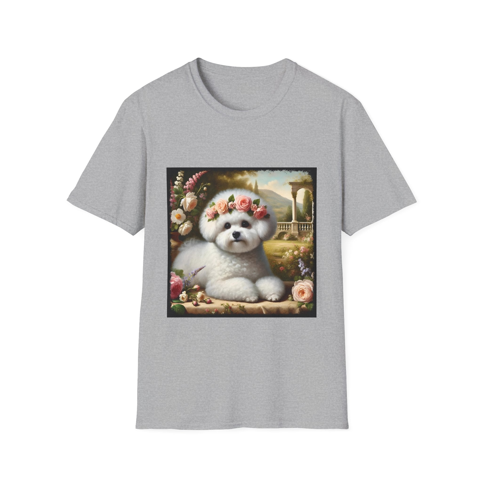Bichon Frise Rose Pup | Unisex Dog T-Shirt