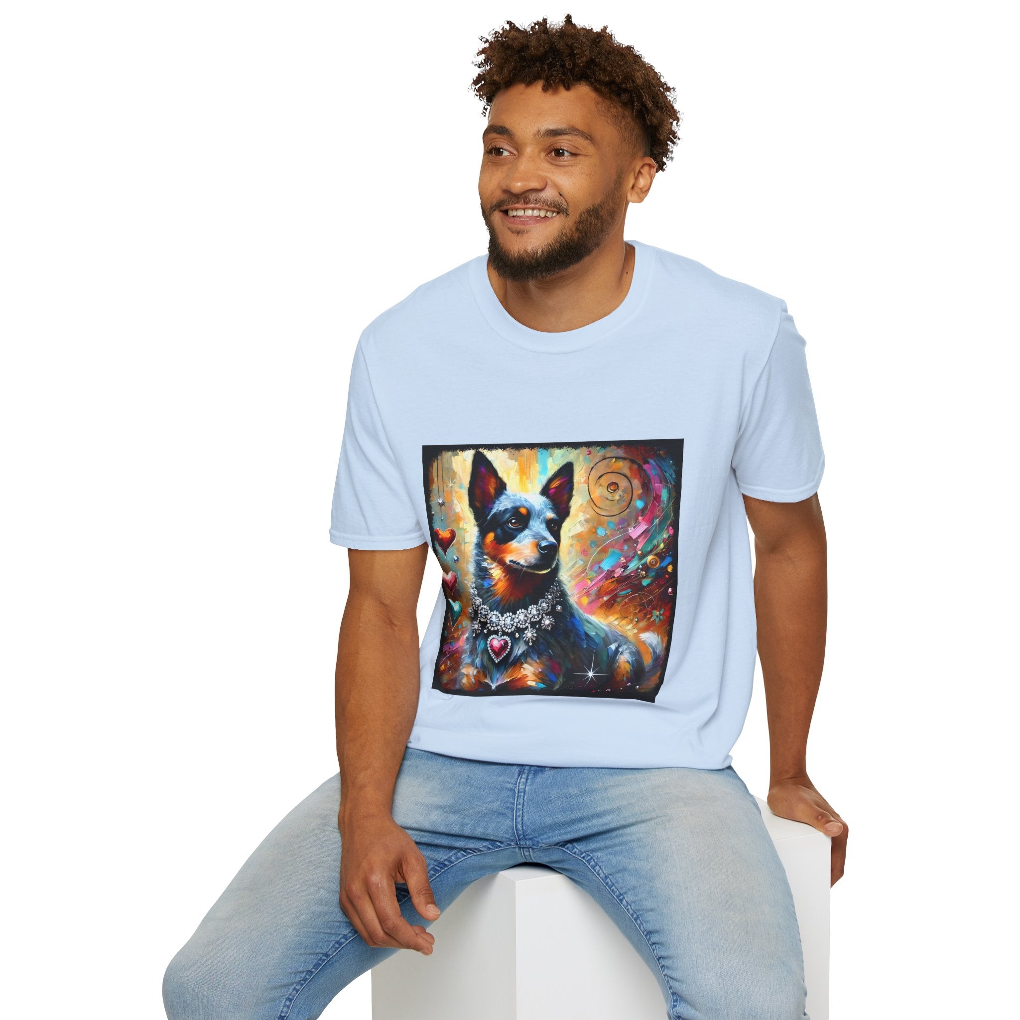 Australian Cattle Dog Diamond Heart Classic | Unisex Dog T-Shirt