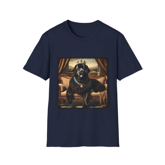 Newfoundland Posh Prince design dog lover unisex t-shirt in navy