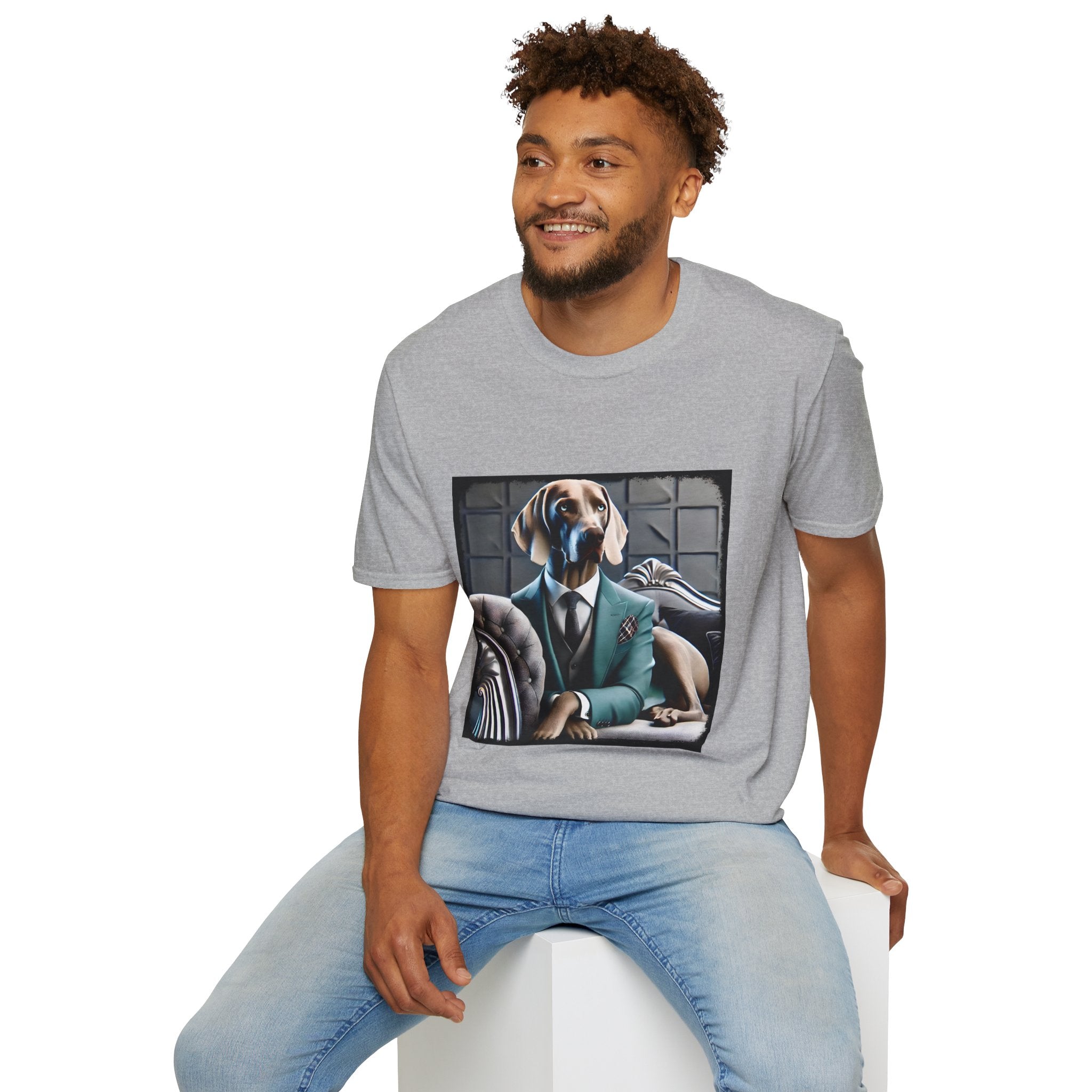 Weimaraner Teal Gent | Unisex Dog T-Shirt