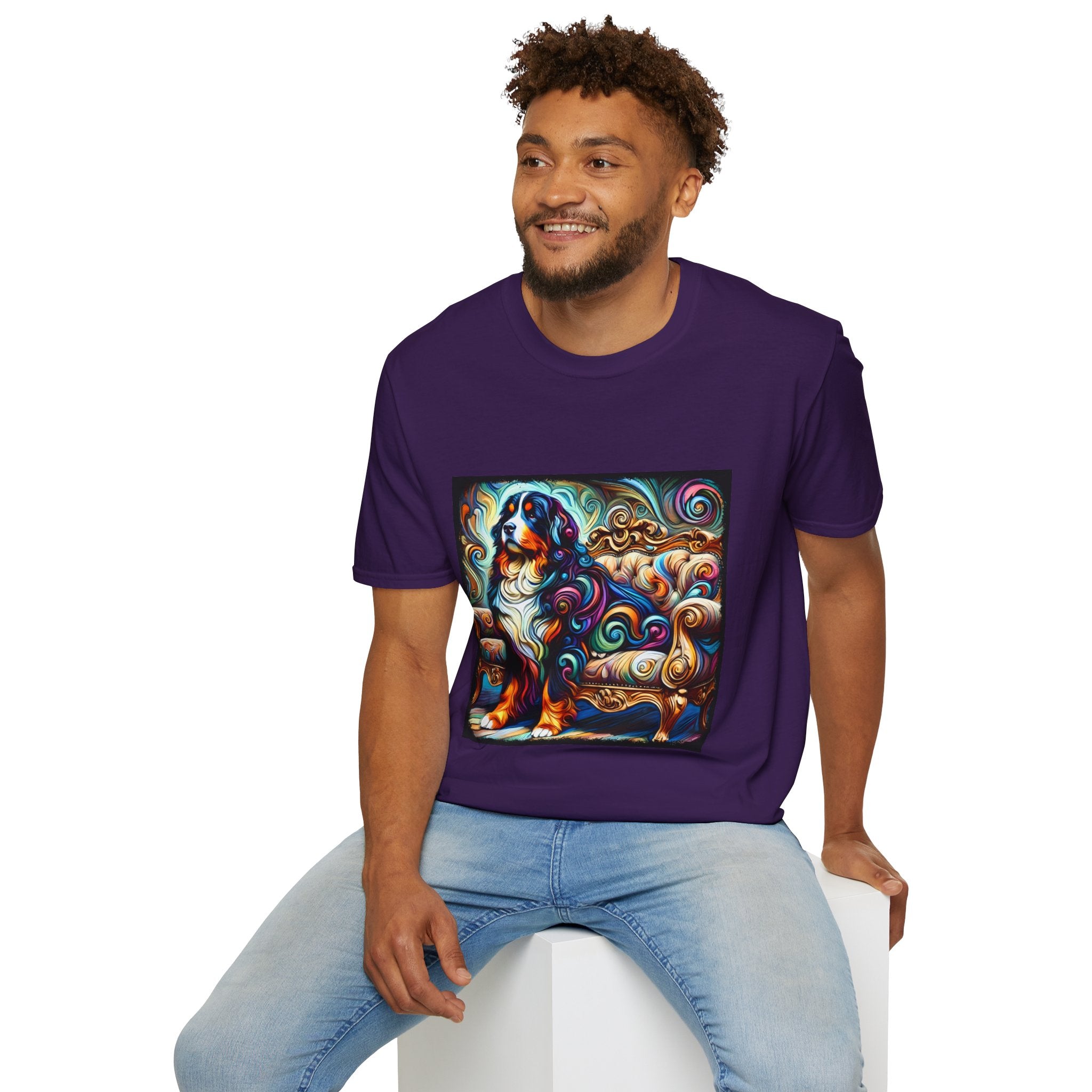 Bernese Mountain Dog Majestic Swirl | Unisex Dog T-Shirt
