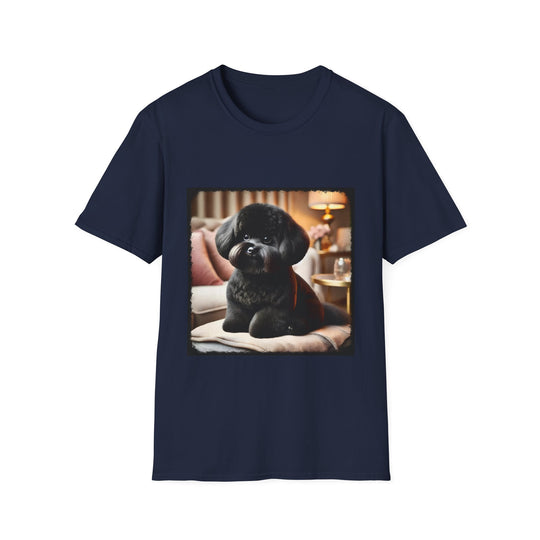 Shih Tzu Lil Bean design dog lover unisex t-shirt in navy