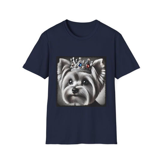 Yorkshire Terrier Royal Icon design dog lover unisex t-shirt in navy